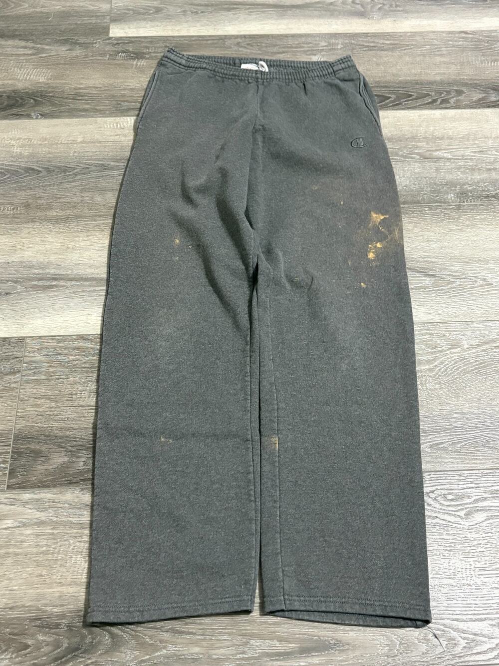 Champion Dark Grey Baggy Wide Leg Sweatpants Casual Y2K Retro - Men’s Small